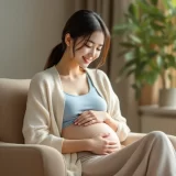 30代女性が朝の光の中で男の子の産み分けについて穏やかに考えるシーン｜経産婦が第二子に男の子を希望しているイメージ