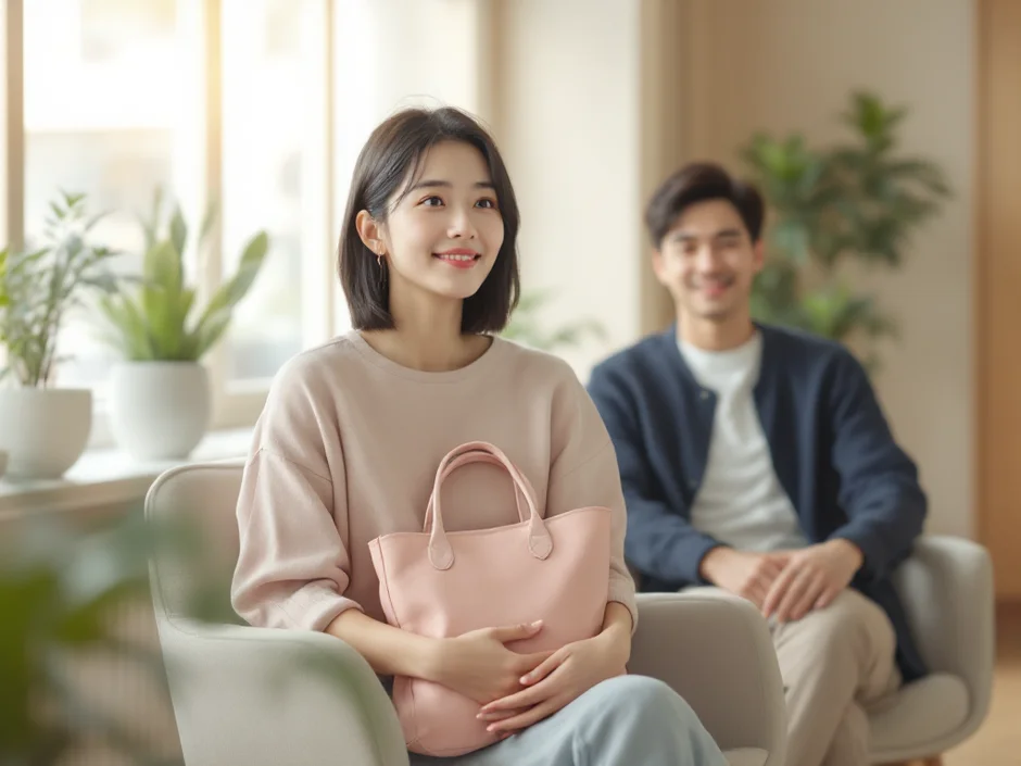 妊娠検査薬を確認する30代女性のイメージ