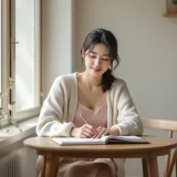 30代女性が朝の光の中で第二子妊活と静かに向き合うシーン｜二人目不妊の悩みと向き合う経産婦のイメージ