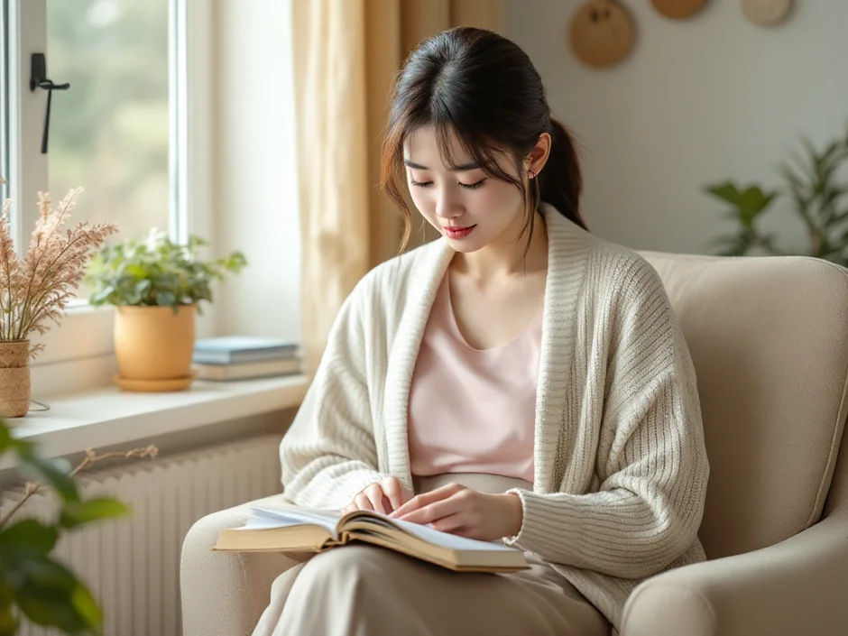 30代女性が窓辺で自分の体と静かに向き合うシーン｜二人目不妊で「一人目はすぐ授かったのに」と感じる心境