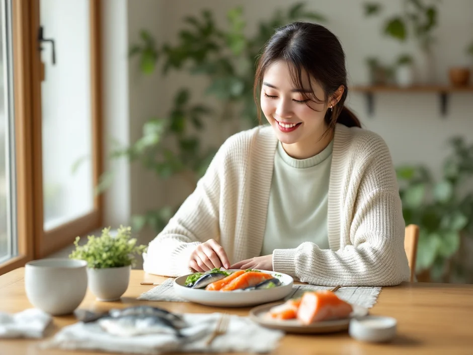 妊娠中でも食べやすい魚を選んで食事を楽しむイメージ|妊娠中の魚と水銀の考え方