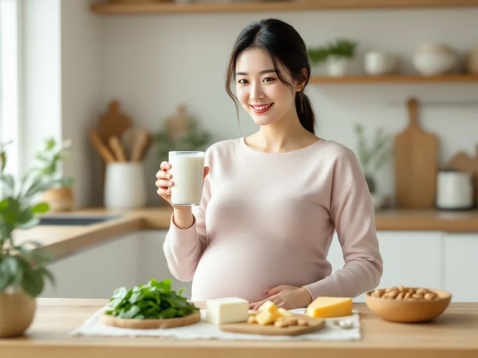妊娠中にカルシウム・マグネシウムを意識した食事をとる妊婦