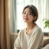 窓辺で穏やかな表情をした妊娠中の女性のイメージ｜母子手帳の交付を控えているシーン