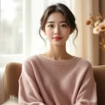 窓辺の椅子に座ってひと息つく産後の女性のイメージ｜産後の恥骨痛と向き合う時間を表すシーン