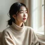 窓辺で穏やかに過ごす産後の女性のイメージ｜産後の体の回復を待つ時間を表すシーン