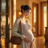 実家に帰省し家族に迎えられる妊娠後期の女性のイメージ｜里帰り出産の時期や準備を考えるシーン