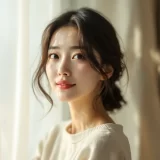 窓辺で穏やかな表情をした妊娠中の女性のイメージ｜旅行に行くかどうかを考えるシーン