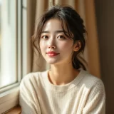 窓辺で穏やかな表情をした女性のイメージ｜育休明けの働き方を考えるシーン