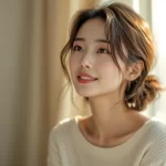 窓辺で穏やかな表情をした女性のイメージ｜ワンオペ育児のひと息つく時間を表すシーン