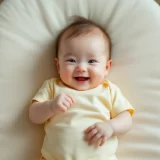 プレイマットの上であおむけで足を動かす赤ちゃんのイメージ｜赤ちゃんのおなかの調子を見守るシーン