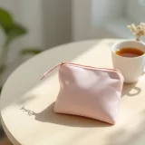 ポーチとハーブティーのイメージ｜産後の生理再開に備えるシーン
