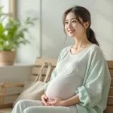 産院の待合室で順番を待つ妊娠中の女性のイメージ｜妊婦健診に通うシーン
